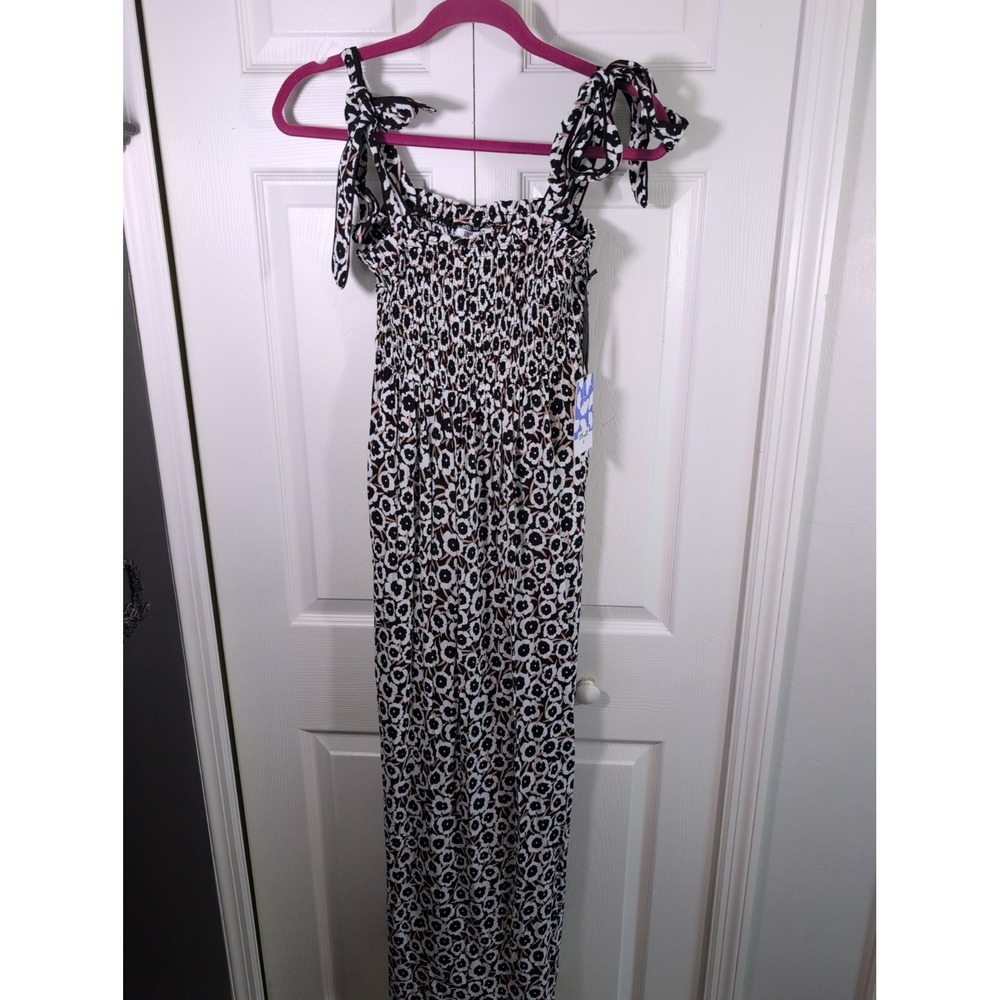 DVF Diane Von Furstenberg For Target Smocked Strap Neutral Poppy Midi Dress XXS